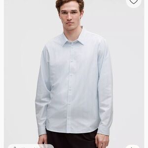 NEW lululemon athletica Men's Sky Blue Pinstripe Shirt